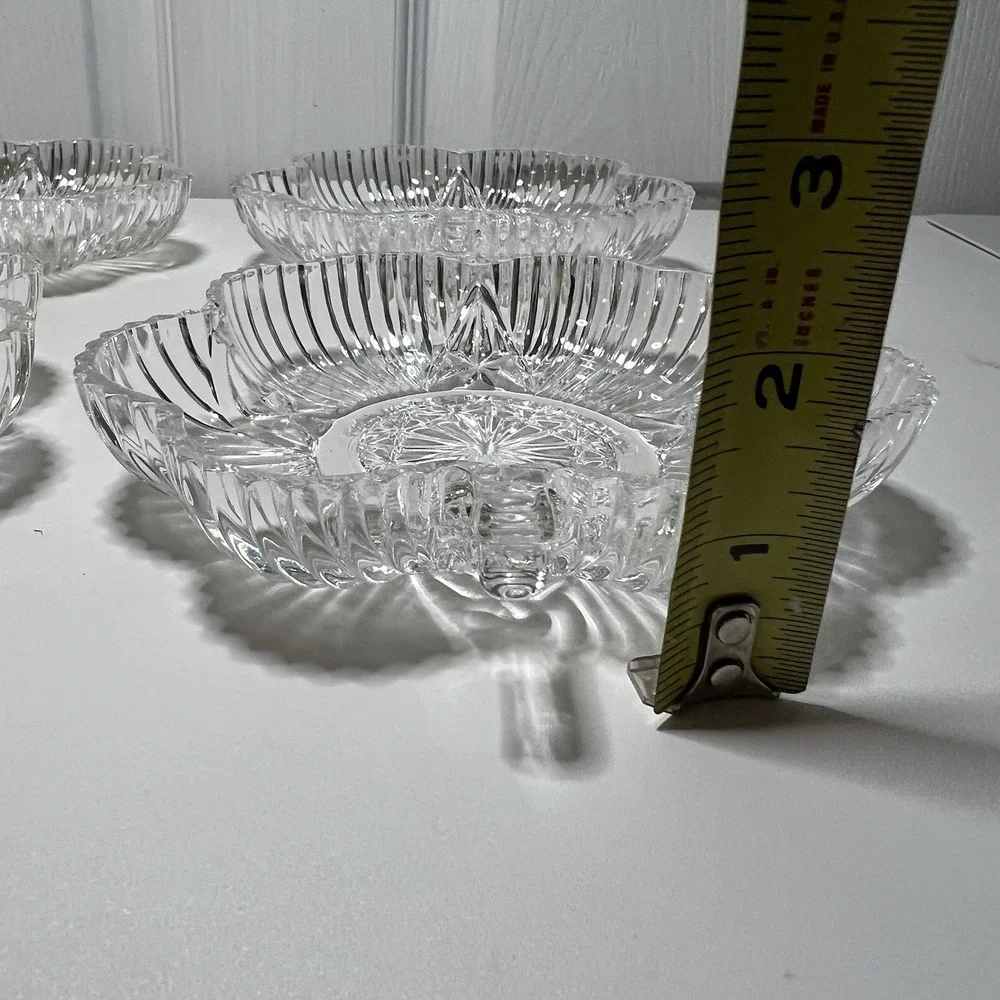 1930s 4-Federal Glass‎ Crystal Cut Clover Shaped Candy/Nut Dish Trinket Dish